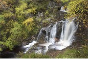 Waterfall on Highland stream in autumn. Cairngorms National Park, Scotland. October 2006. 
